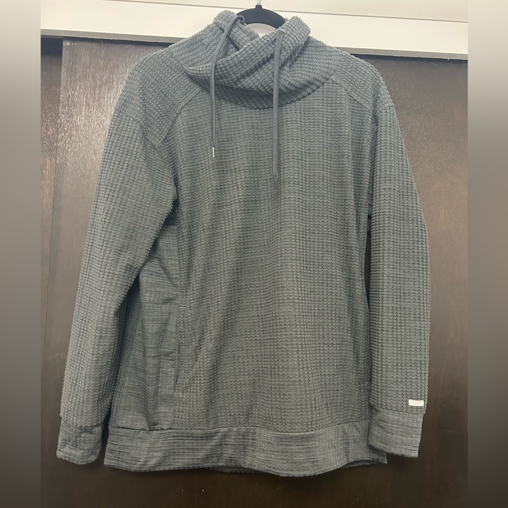 Women's Gray Waffle Knit Jacket
